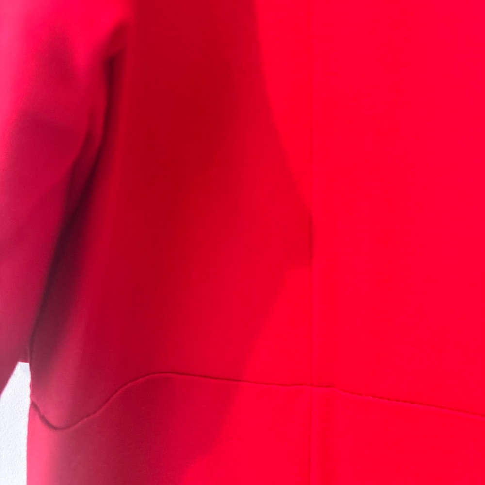 J. Jill Red Midi Dress with Puff Sleeves - Picture 5 of 5